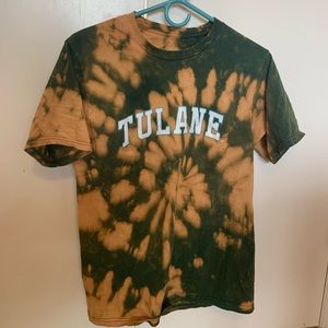 Tie dye green Tulane t-shirt